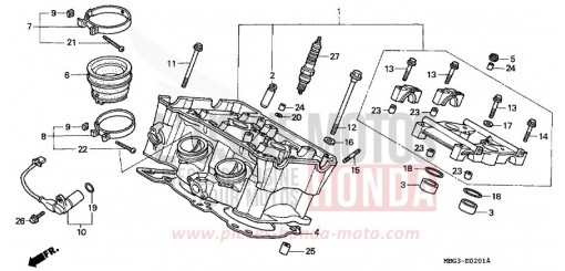 CULASSE DE CYLINDRE AR. VFR800FIX de 1999